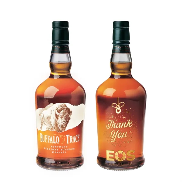 750ml, Buffalo Trace bourbon whiskey with deep hand etching and optional... from ASI 30223 A Plus Wine Designs