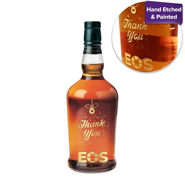 750ml, Buffalo Trace bourbon whiskey with deep hand etching and optional... from ASI 30223 A Plus Wine Designs