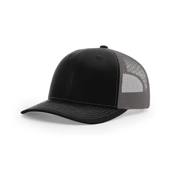 Richardson 112 Trucker Hat with Sewn-On Leather Patches on Hats Caps... from ASI 38195 Overnightline