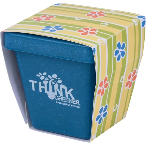 Mini bamboo planter kit including a top that becomes a saucer,... from ASI 54100 Fields Manufacturing Inc / Sprout Tyme Line by American Greenwood