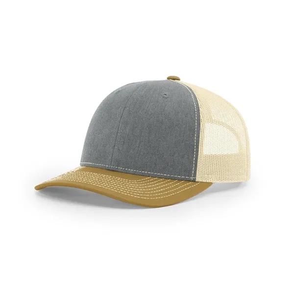 Richardson 112 Trucker Hat with Sewn-On Leather Patches on Hats Caps... from ASI 38195 Overnightline