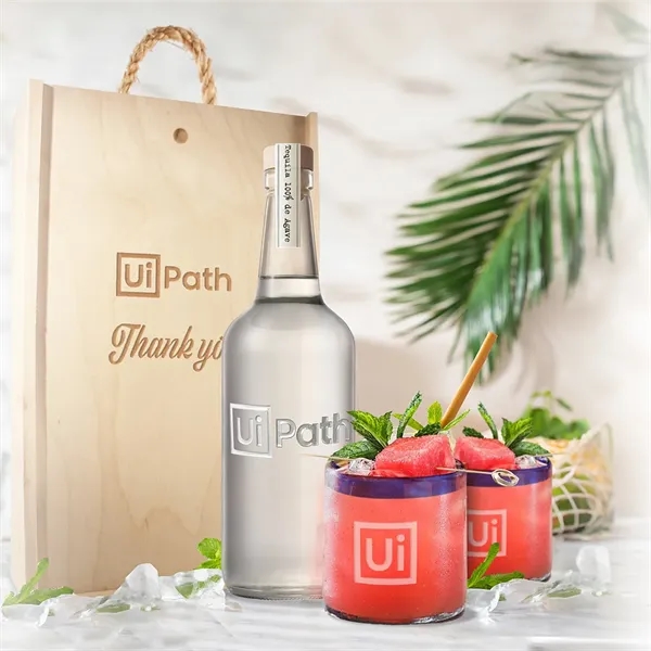 12.8" x 7.5" x 3.5" liquor gift set with one bottle... from ASI 30223 A Plus Wine Designs