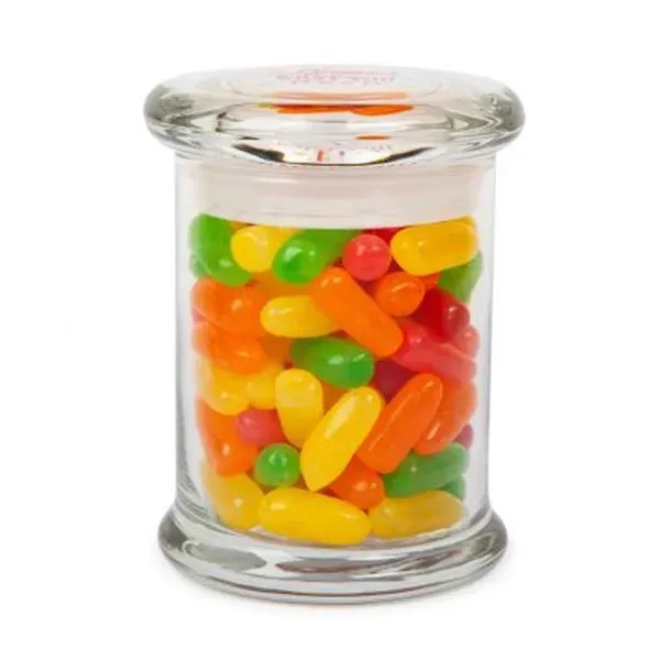 Glass jar with gourmet Mike & Ikes.... from ASI 44900 NC Custom (CI/Lanco)