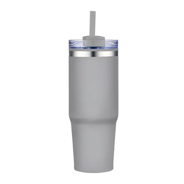 30 oz. Double Wall Stainless Steel Tumbler w/ Lid and Straw... from ASI 39820 Opusline (Benmex)