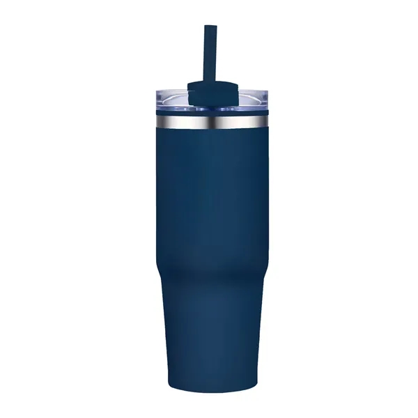 30 oz. Double Wall Stainless Steel Tumbler w/ Lid and Straw... from ASI 39820 Opusline (Benmex)
