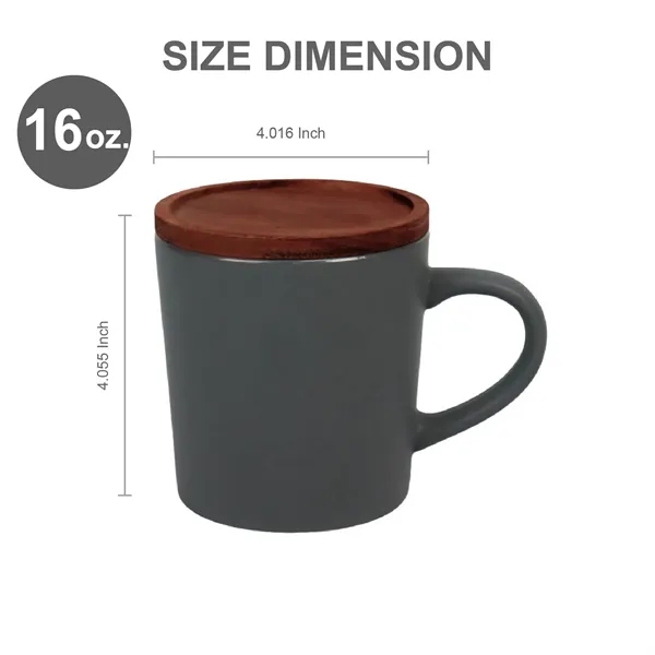 16 oz. Ceramic Mug with Wood Lid... from ASI 39820 Opusline (Benmex)