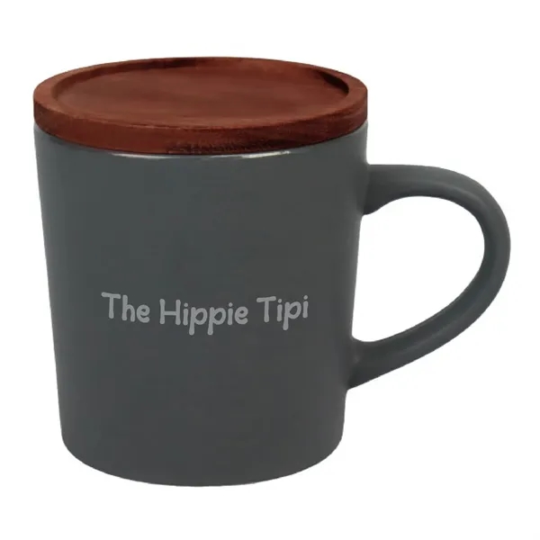 16 oz. Ceramic Mug with Wood Lid... from ASI 39820 Opusline (Benmex)