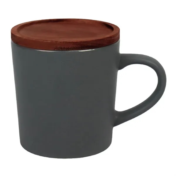 16 oz. Ceramic Mug with Wood Lid... from ASI 39820 Opusline (Benmex)