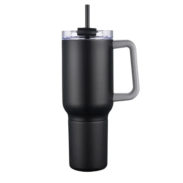 21 oz. Stainless Steel Mug w/ Handle, Straw, Can Cooler... from ASI 39820 Opusline (Benmex)