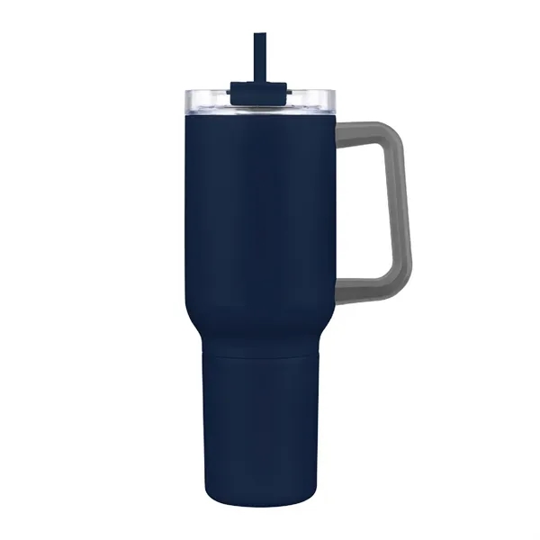 21 oz. Stainless Steel Mug w/ Handle, Straw, Can Cooler... from ASI 39820 Opusline (Benmex)