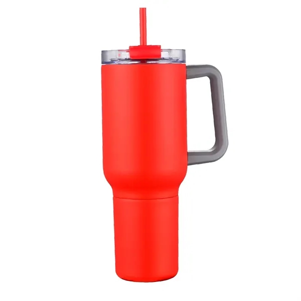21 oz. Stainless Steel Mug w/ Handle, Straw, Can Cooler... from ASI 39820 Opusline (Benmex)
