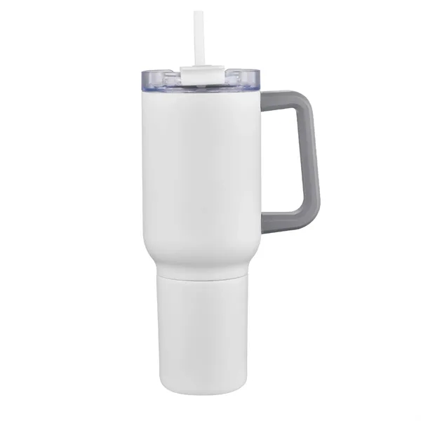 21 oz. Stainless Steel Mug w/ Handle, Straw, Can Cooler... from ASI 39820 Opusline (Benmex)