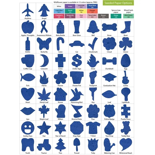 Mailer with seeded paper shapes for planting to grow wildflowers or... from ASI 54100 Fields Manufacturing Inc / Sprout Tyme Line by American Greenwood