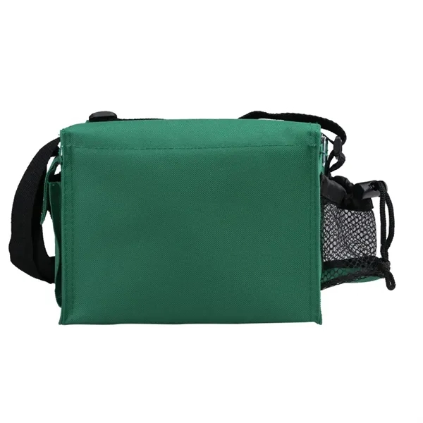 Insulated lunch bag with top zipper closure, adjustable strap, mesh bottle... from ASI 39552 BEL Promo