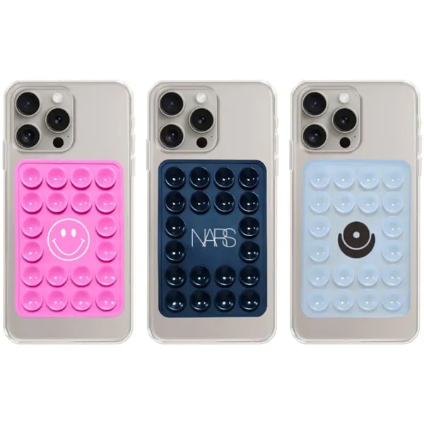 Silicone suction phone holder mount plus 1 color silkscreen imprint on... from ASI 37218 Athena Promo (tm)