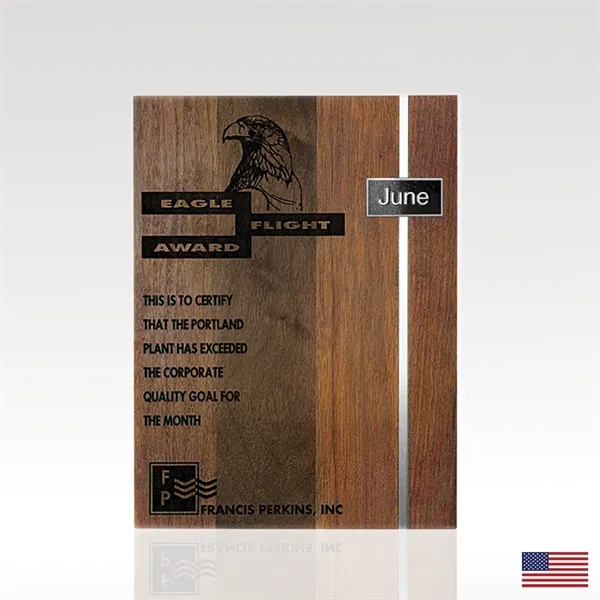 8" x 10" walnut panel plaque with 6" x 9" imprint... from ASI 93986 Visions/Awardcraft / Visions Awards