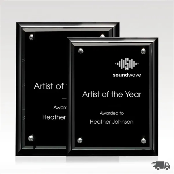 7" x 9" x 1 1/2" award that features jade glass... from ASI 93986 Visions/Awardcraft / Visions Awards