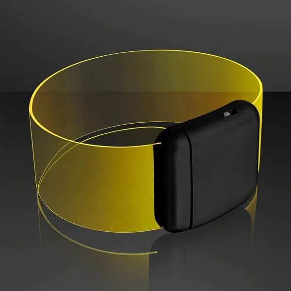 Cosmic Yellow LED Magnetic Clasp Bracelets; Blank and Imprinted pricing... from ASI 34194 ALightPromos