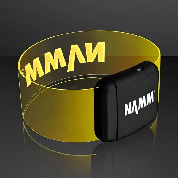 Cosmic Yellow LED Magnetic Clasp Bracelets; Blank and Imprinted pricing... from ASI 34194 ALightPromos