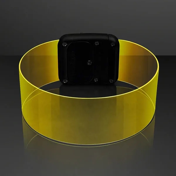 Cosmic Yellow LED Magnetic Clasp Bracelets; Laser Engraved Pricing... from ASI 34194 ALightPromos