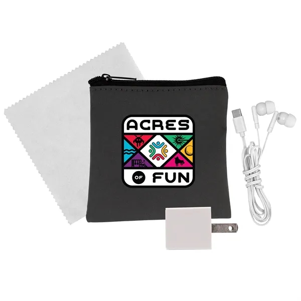 Exec Wall, Cloth & Type C Earbud Set... from ASI 30208 A P Specialties / AP Specialties