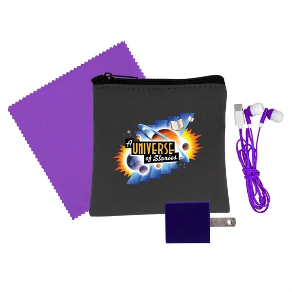 Exec Wall, Cloth & Type C Earbud Set... from ASI 30208 A P Specialties / AP Specialties