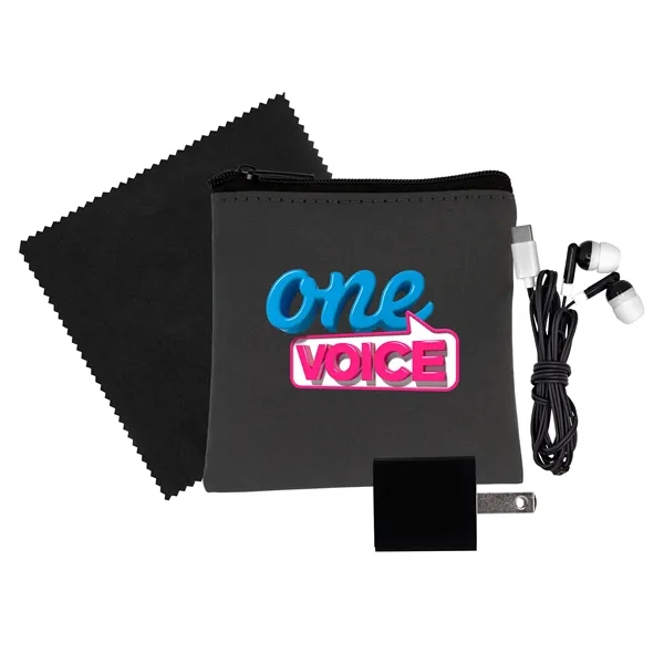 Exec Wall, Cloth & Type C Earbud Set... from ASI 30208 A P Specialties / AP Specialties