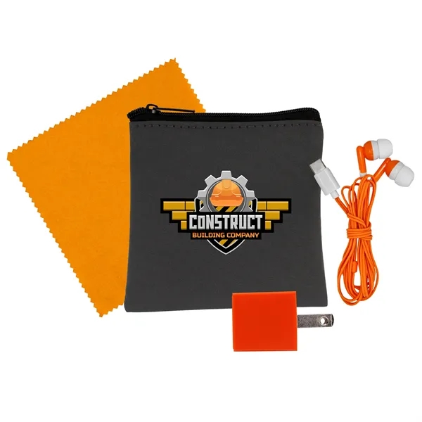 Exec Wall, Cloth & Type C Earbud Set... from ASI 30208 A P Specialties / AP Specialties