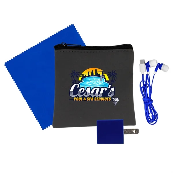 Exec Wall, Cloth & Type C Earbud Set... from ASI 30208 A P Specialties / AP Specialties