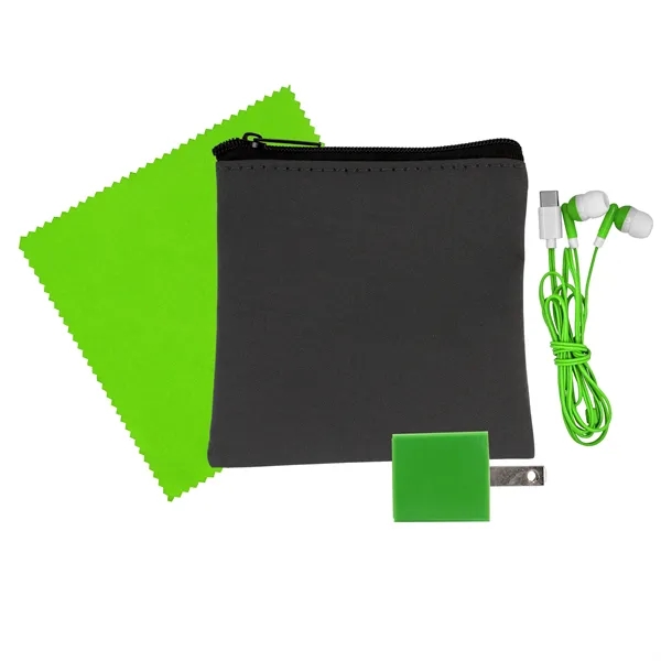 Exec Wall, Cloth & Type C Earbud Set... from ASI 30208 A P Specialties / AP Specialties