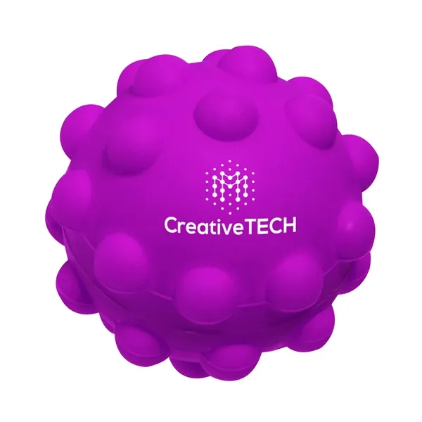 2.5" x 2.5" x 2.5" Push Pop silicone fidget ball with... from ASI 63549 Jornik Manufacturing Corp