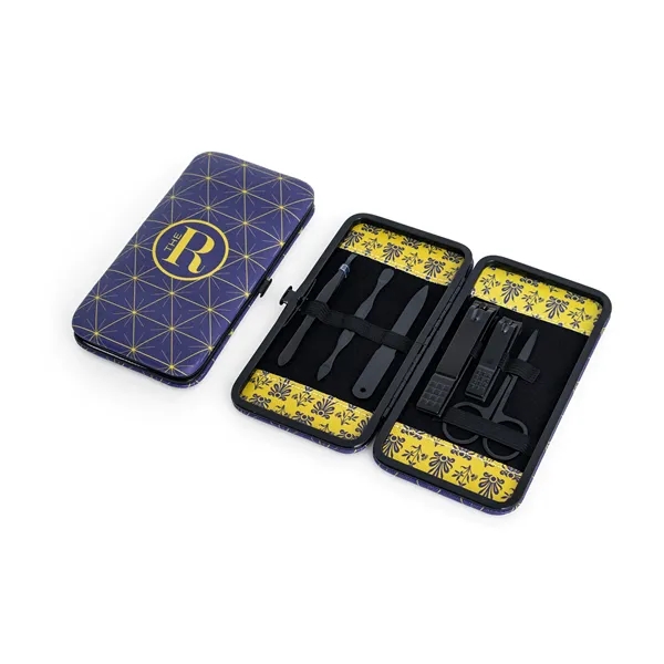 Full-Color Vegan Leather Personal Care Kit with Tweezers, Two Nail Clippers,... from ASI 45657 Pop! Promos