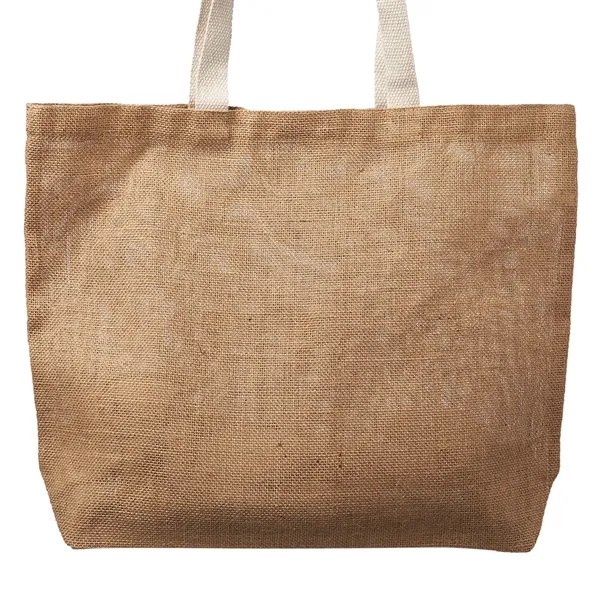 Natural Jute carry-on tote bags with a flat webbing handle and... from ASI 39552 BEL Promo