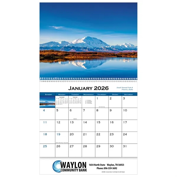 13 month scenic landscapes calendar.... from ASI 61966 HPG / Beacon Promotions HPG Gold
