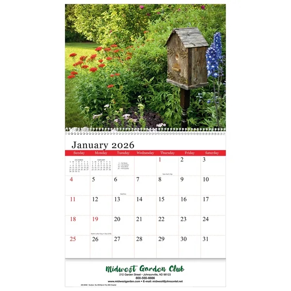 13 month flowers and gardens calendar.... from ASI 61966 HPG / Beacon Promotions HPG Gold