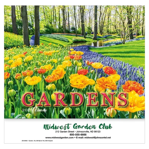 13 month flowers and gardens calendar.... from ASI 61966 HPG / Beacon Promotions HPG Gold