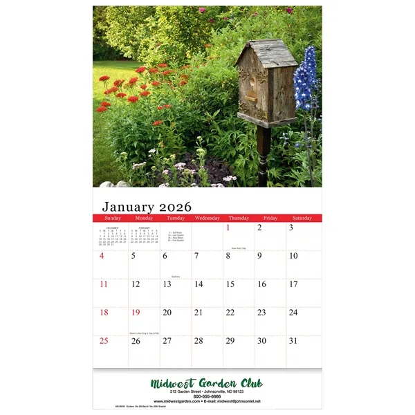 13 month flowers and gardens calendar.... from ASI 61966 HPG / Beacon Promotions HPG Gold