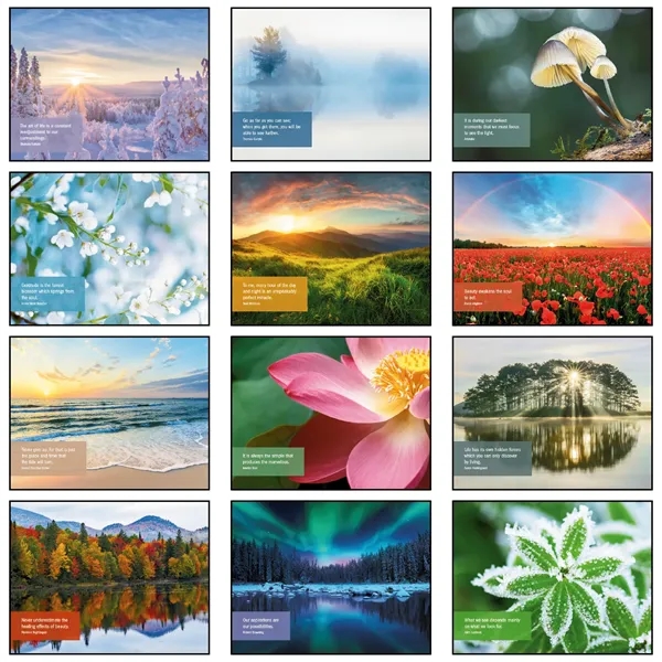 13 month nature with uplifting quotes calendar.... from ASI 61966 HPG / Beacon Promotions HPG Gold