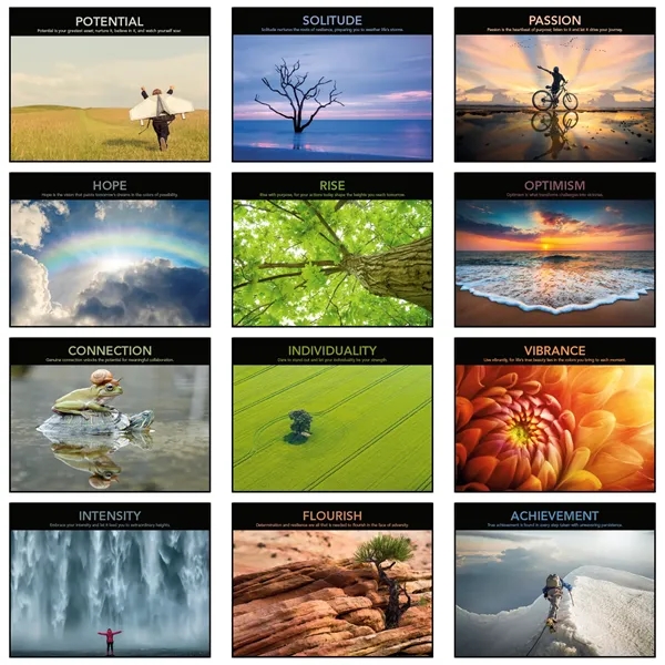 13 month motivational word and quote calendar.... from ASI 61966 HPG / Beacon Promotions HPG Gold