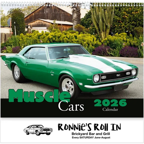 13 month real muscle cars calendars.... from ASI 61966 HPG / Beacon Promotions HPG Gold