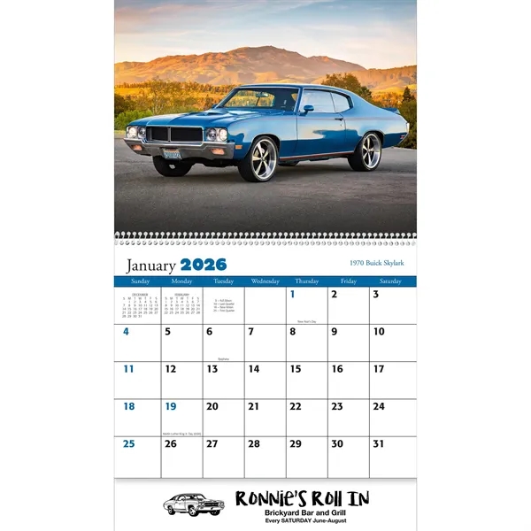 13 month real muscle cars calendars.... from ASI 61966 HPG / Beacon Promotions HPG Gold