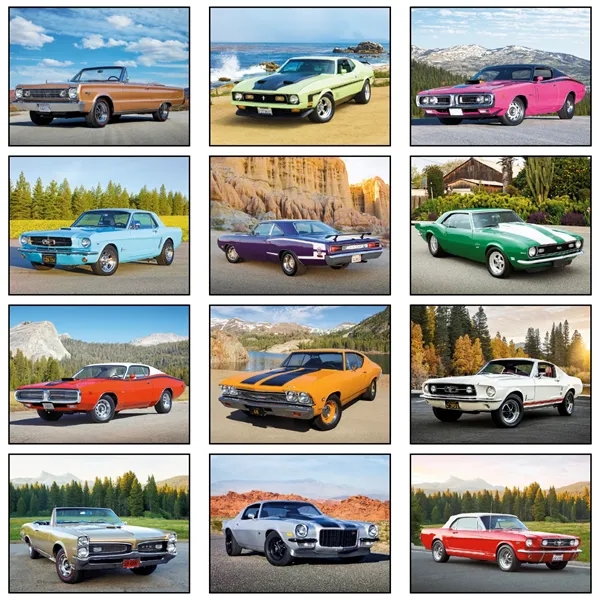 13 month real muscle cars calendar.... from ASI 61966 HPG / Beacon Promotions HPG Gold
