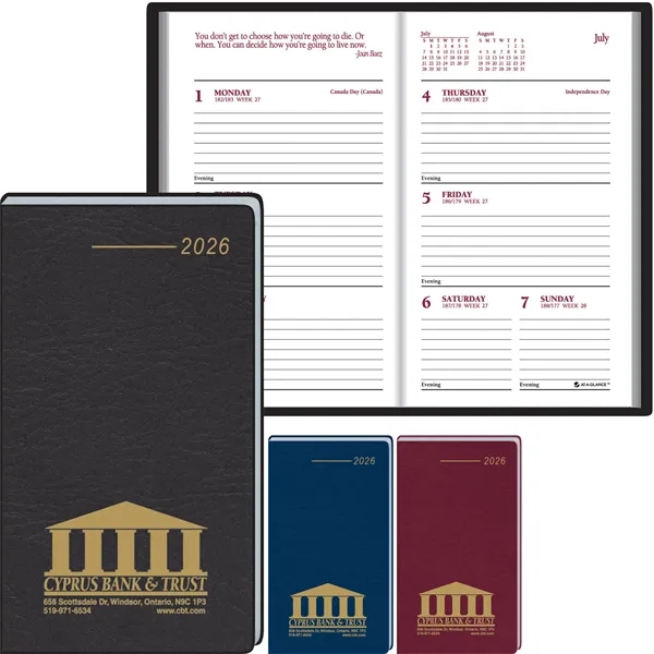 Weekly pocket-sized planner with reference section... from ASI 61966 HPG / Beacon Promotions HPG Gold