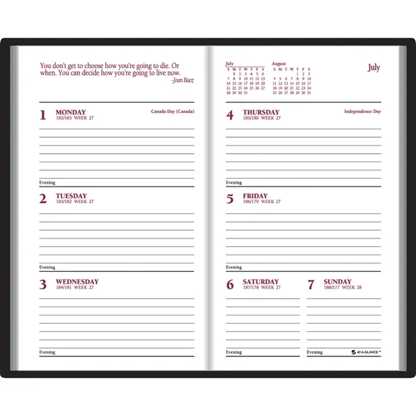 Weekly pocket-sized planner with reference section... from ASI 61966 HPG / Beacon Promotions HPG Gold