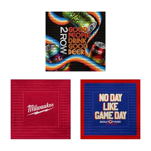 14" x 14" bar service mat made of slip-resistant rubber with... from ASI 88060 Snugz/USA Inc