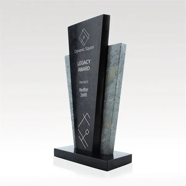 Stone and marble award that features polished ebony stone against a... from ASI 93986 Visions/Awardcraft / Visions Awards