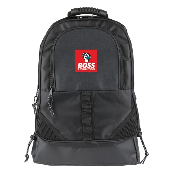 14" computer backpack. Ergonomic, textured grip top handle for side carrying.... from ASI 46755 Cosmo Promos