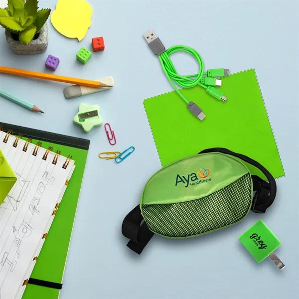 Sporty Charger, Cable and Cloth Travel Set... from ASI 30208 A P Specialties / AP Specialties