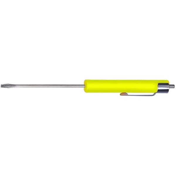 Compact 2.5mm flathead screwdriver w/ magnetic end, comfy grip, and colorful... from ASI 74585 Nu Promo International / Nu Promo Line