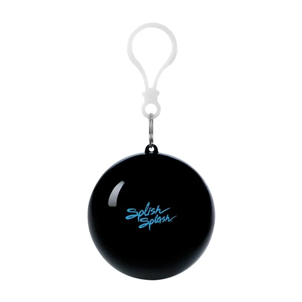 Keychain with a lightweight poncho inside ball.... from ASI 63549 Jornik Manufacturing Corp